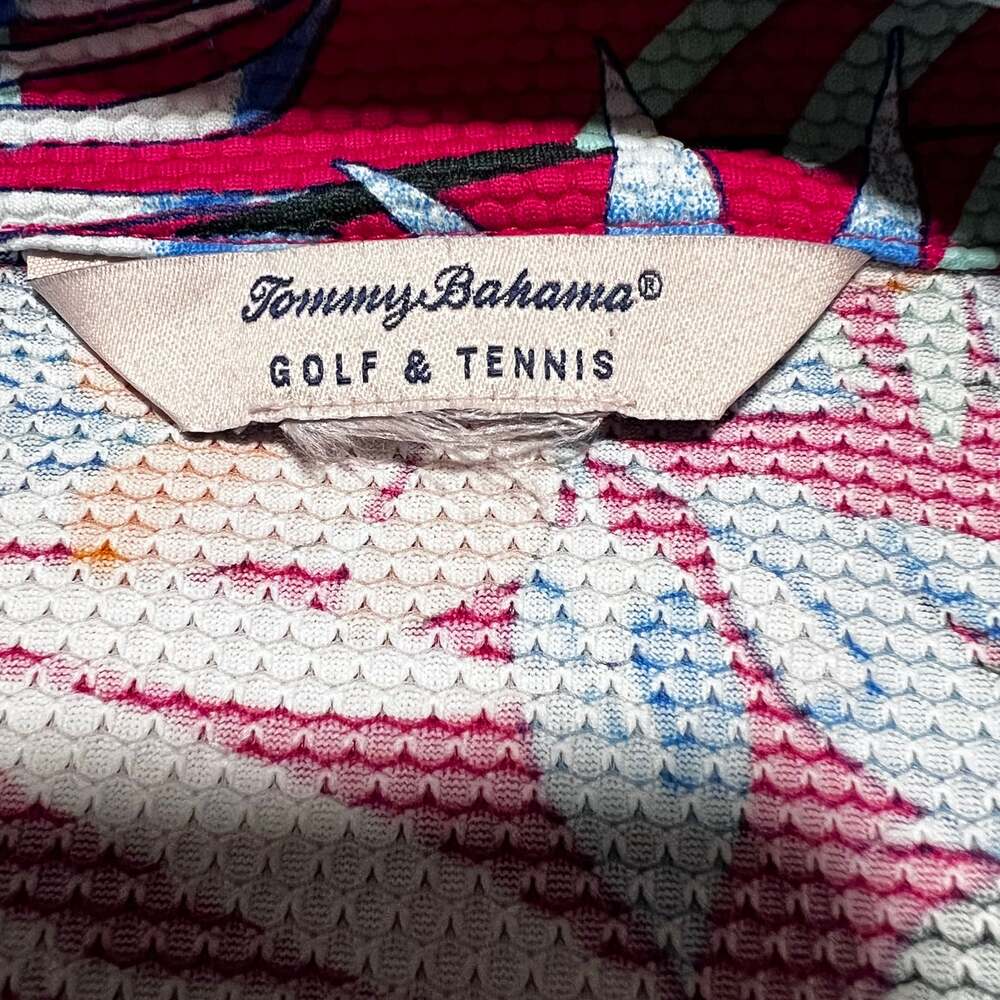 Tommy Bahama Golf & Tennis Women's Pink Floral Quarter-Zip Pullover Top - Picture 2 of 6